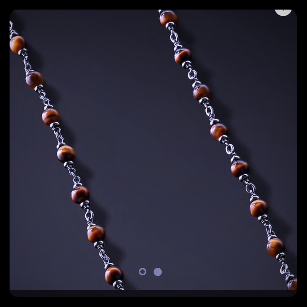 David Yurman Rosary Bead Necklace in Tiger Eye